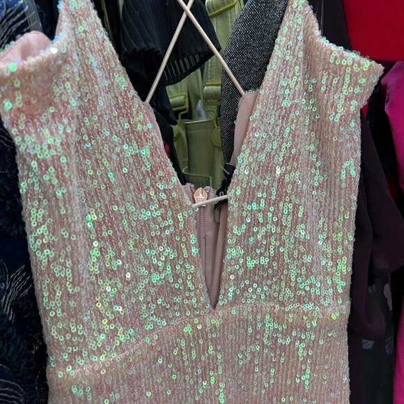 Nookie Supreme Maxi Sequins Cutout Dress Small in Sorbet $370 - Picture 5 of 9